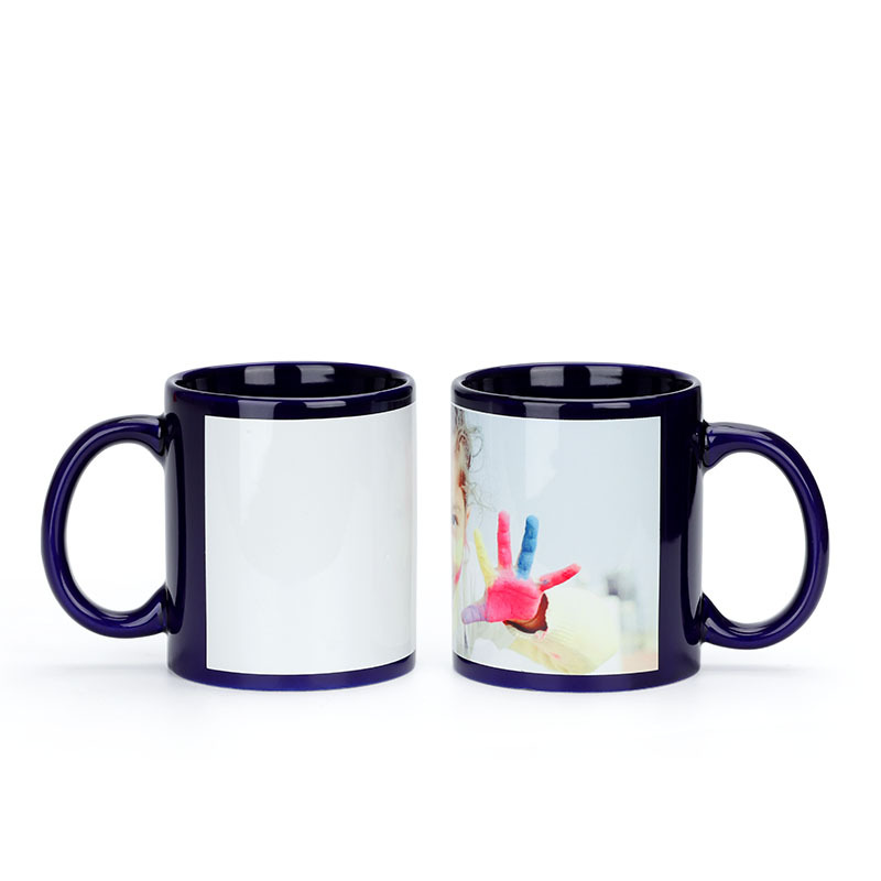 Black Cup DIY LOGO Ceramic 350 - Sublimation Mug White 评论和价格