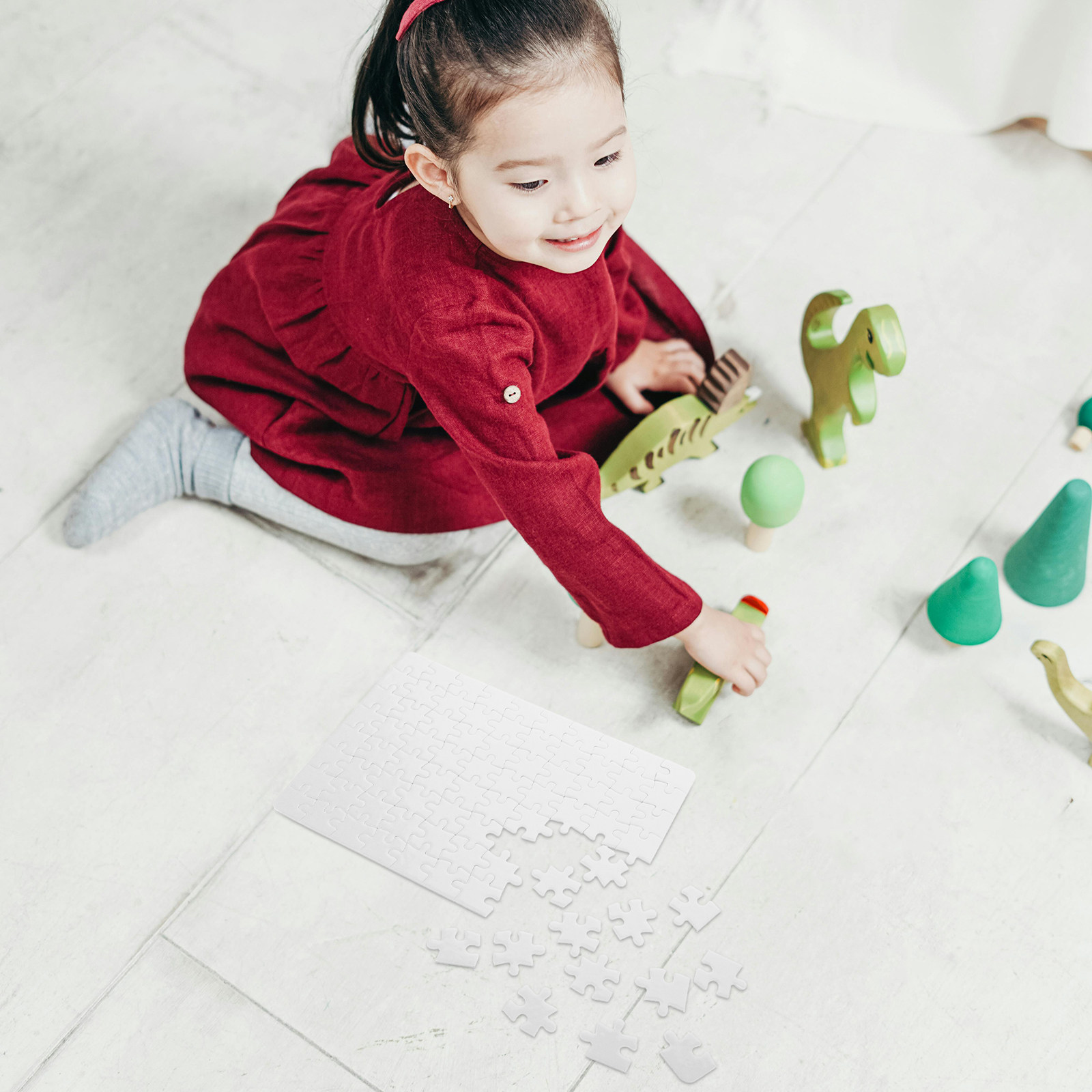 White Puzzle Board Set – 4 She - Puzzle Blank White 评论和价格