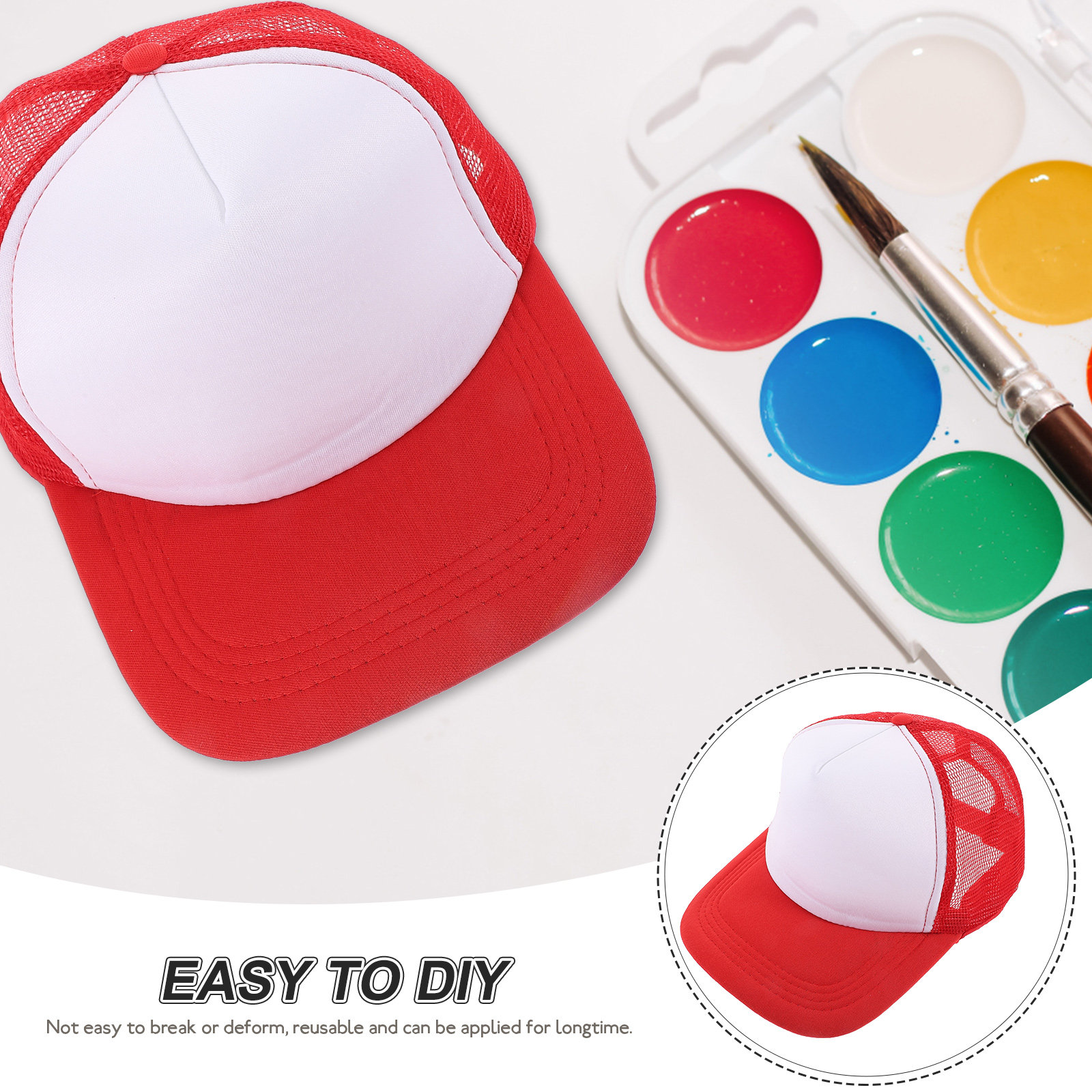 10Pcs Mesh Baseball Hats Blank - Hat Sublimation Blank 评论和价格